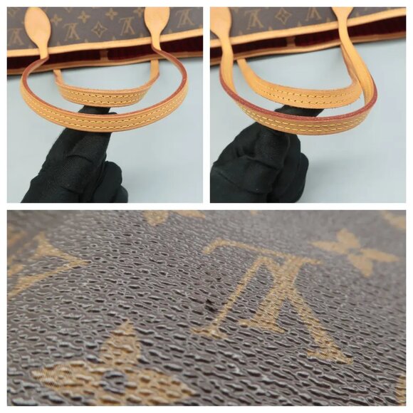 100% Authentic Louis Vuitton Neverfull MM Brown W/P Monogram Canvas Shoulder Bag - Picture 8 of 12